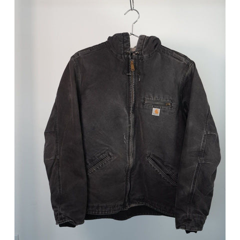 "Retail" Vintage Carhartt Sherpa Lined Canvas Full Zip Sierra Jacket Black Large