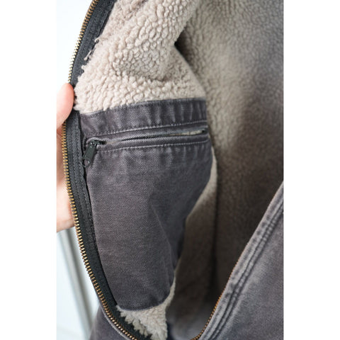 "Retail" Vintage Carhartt Sherpa Lined Canvas Full Zip Sierra Jacket Black Large