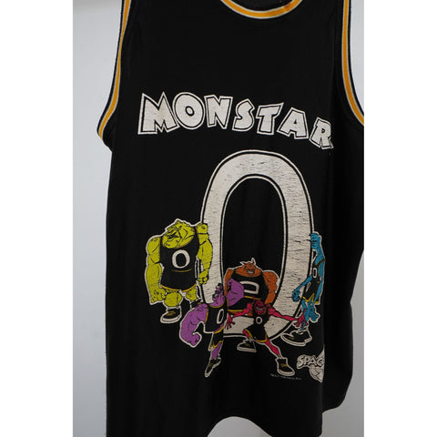 "Retail" Vintage 1996 Warner Bros Space Jam Monstar Jersey Black Men's