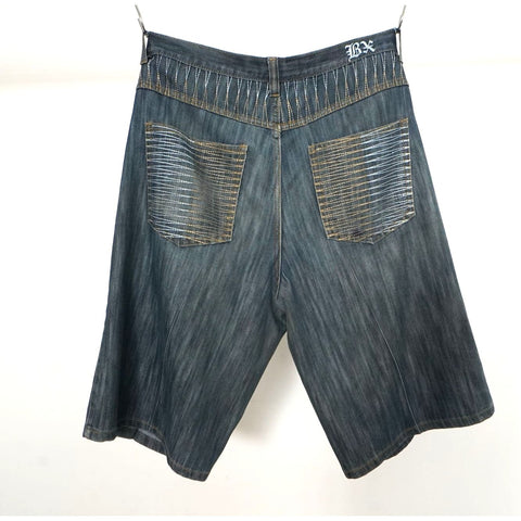 "Retail" Vintage Brooklyn Express Bermuda Denim Short Jorts Blue W36 Men's