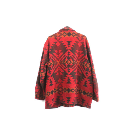 Vintage 90s Woolrich Blanket Jacket Coat | XL Wool Blend Oversized Outerwear | Retro Heritage Woolrich Plaid Coat | Classic Warm Winter Layer | Men’s/Women’s XL