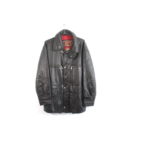 Vintage Winchester Leather Coat | Men’s Size 50 Classic Brown Leather Jacket | Retro 1970s–80s Outerwear | Timeless Mid-Length Coat | Heritage Western Style Collectible