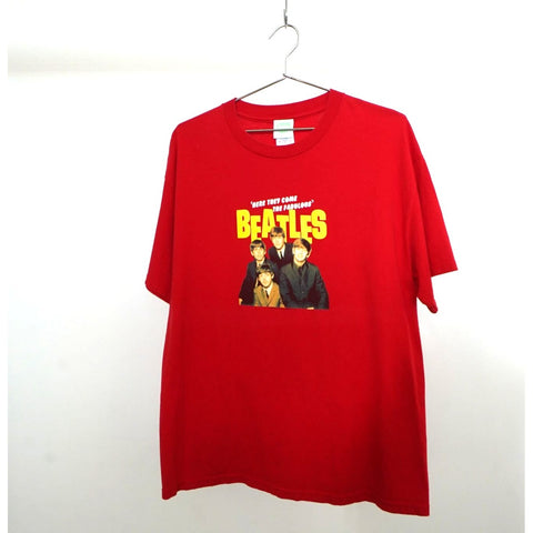 "Retail" Vintage 2005 The Beatles American Tour 1964 Graphic Tee Shirt Red Large