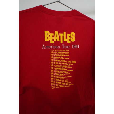 "Retail" Vintage 2005 The Beatles American Tour 1964 Graphic Tee Shirt Red Large