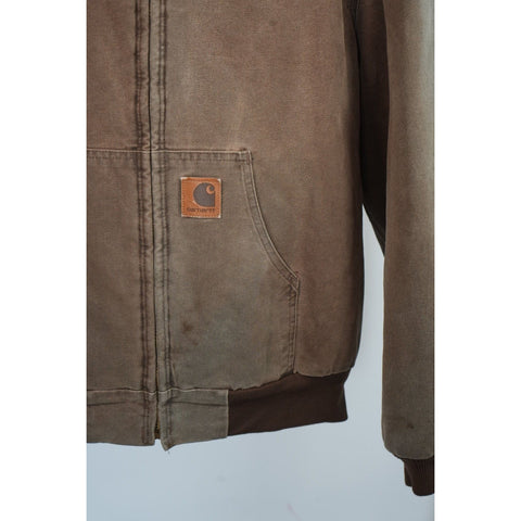"Retail" Vintage Carhartt J68CHT Flannel Quilt Lined Full Zip Active Jacket XL