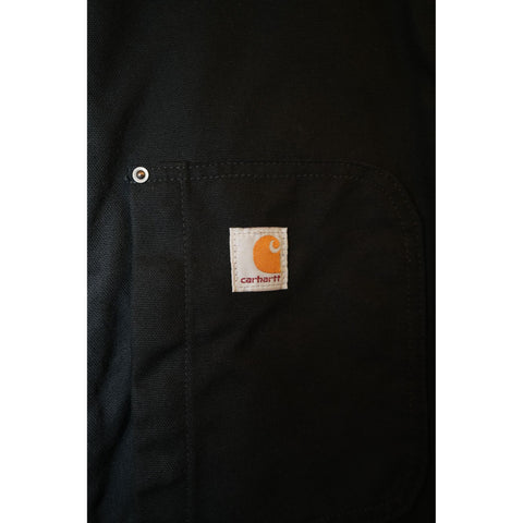 "Retail" Carhartt Full Swing Gray Fleece Collar Canvas Chore Coat Black Men's