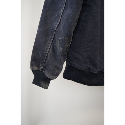 "Retail" Carhartt J130 MDT Flannel Quilt Lined Canvas Full Zip Active Jacket Navy M