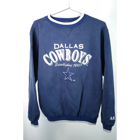 "Retail" Vintage Logo Athletic Dallas Cowboys Crewneck Pullover Sweatshirt Navy Blue L