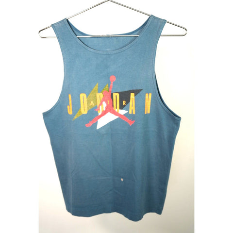 "Retail" Vintage 90s Nike Air Jordan Logo Print Tank Top Teal