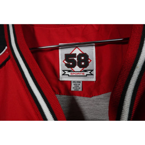 "Retail" VTG 58 Sports Ohio State University Lined Pullover Windbreaker Jacket Red XXL