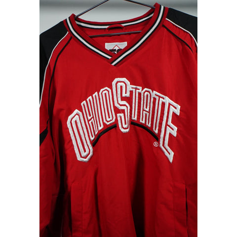 "Retail" VTG 58 Sports Ohio State University Lined Pullover Windbreaker Jacket Red XXL