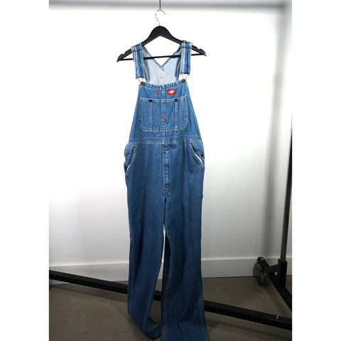 "Retail" Dickies Denim Bib Workwear Overalls Blue 39x32.5 Men's