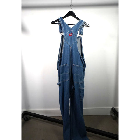 "Retail" Dickies Denim Bib Workwear Overalls Blue 39x32.5 Men's