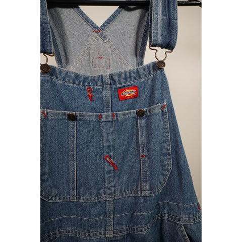 "Retail" Dickies Denim Bib Workwear Overalls Blue 39x32.5 Men's