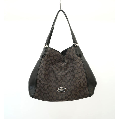 "Retail" Coach Edie 31 Shoulder Bag In Signature Jacquard/Leather Women's