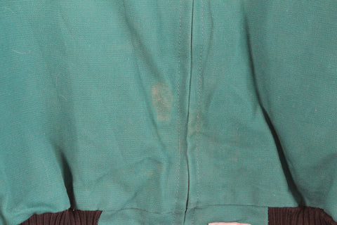 Carhartt Quilt Lined Corduroy Collar Canvas Santa Fe Jacket Teal Green