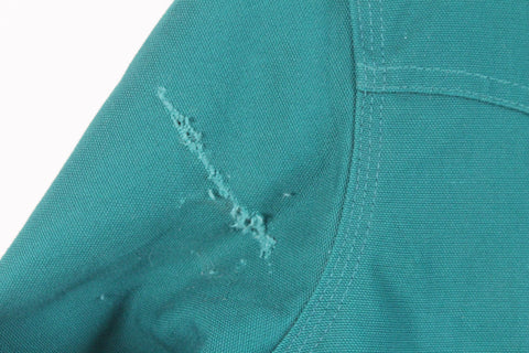 Carhartt Quilt Lined Corduroy Collar Canvas Santa Fe Jacket Teal Green