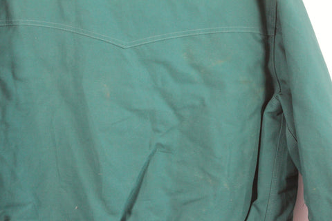 Carhartt Quilt Lined Corduroy Collar Canvas Santa Fe Jacket Teal Green