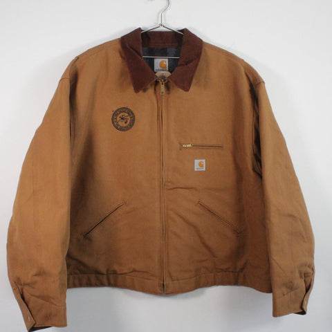Vintage Carhartt Blanket Lined Canvas Detroit Jacket Brown 4XL Made in USA