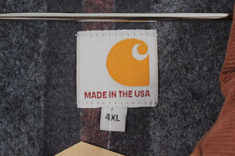 Vintage Carhartt Blanket Lined Canvas Detroit Jacket Brown 4XL Made in USA