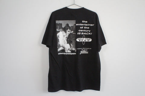 Vintage Alstyle Elvis The Concert World Tour 2000 Tee Shirt Black XL