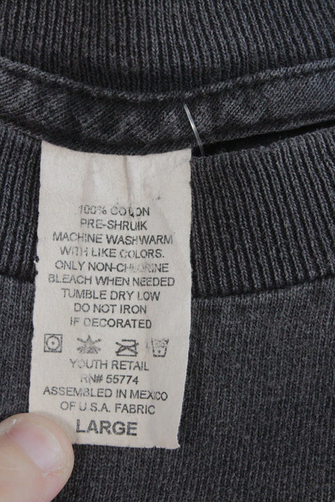 Vintage WWF The Rock Graphic Tee Shirt Black Large Youth