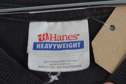 Vintage y2k Hanes Led Zeppelin Live in Concert 1975 Tee Shirt Black 2XL