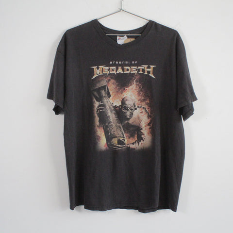 Vintage Hanes Arsenal of Megadeth Band Tee Shirt Black XL