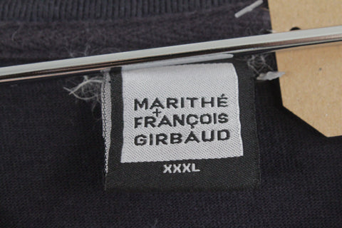 Vintage Marithe Francois Girbaud Logo Print Long Sleeve Tee Shirt Black 3XL