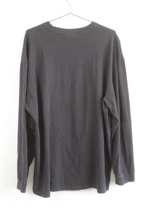 Vintage Marithe Francois Girbaud Logo Print Long Sleeve Tee Shirt Black 3XL