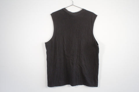 Vintage Y2K Nike Center Swoosh Logo Sleeveless Tee Shirt Black XL