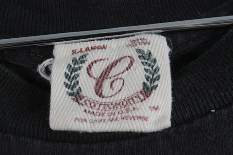 Vintage Cottonutty Sea World Orca Killer Whale Tee Shirt Black XL Made in USA