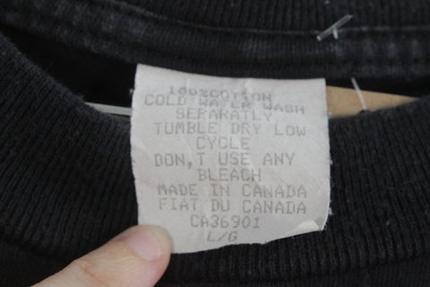 Vintage AC/DC Bonfire Angus Young Album Tee Shirt Black Large