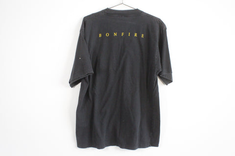 Vintage AC/DC Bonfire Angus Young Album Tee Shirt Black Large