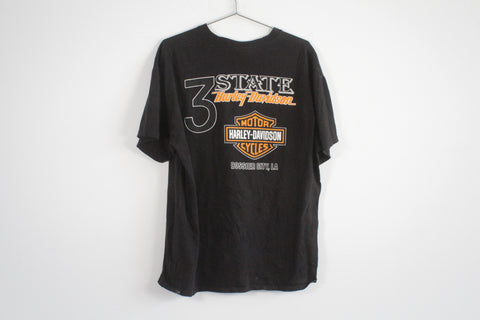 Harley Davidson 3 State Bossier City, LA Tee Shirt Black XL