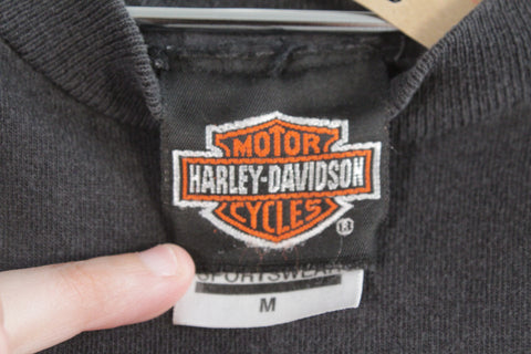 Vintage Harley Davidson The Legend Lives On Sleeve Biker Tee Shirt Black M