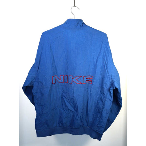"Retail" Vintage 90s Nike 1/4 Zip Embroidered Logo Pullover Windbreaker Jacket Blue XL