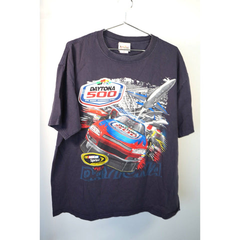"Retail" Vintage Chase Authentics NASCAR Daytona 500 Racing Tee Shirt Navy 2X