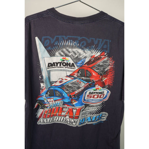"Retail" Vintage Chase Authentics NASCAR Daytona 500 Racing Tee Shirt Navy 2X