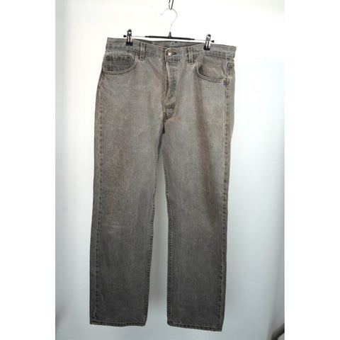 "Retail" Vintage Levi's 501 Original Fit Button-Fly Straight Leg Denim Jeans Gray W34.5