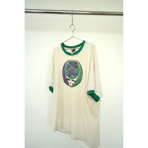 "Retail" Liquid Blue 2005 Grateful Dead Ringer Tee Shirt White/Green XL Men's