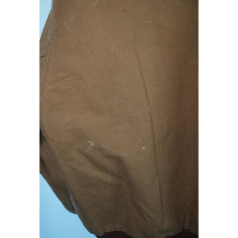 "Retail" Carhartt J140 BRN Quilt-Lined Duck Canvas Full Zip Active Jacket Brown XL