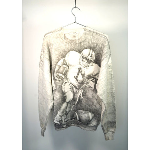 "Retail" Vintage FOTL Henryetta Knights Pullover AOP Graphic Sweatshirt XL