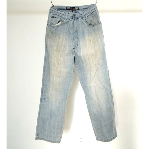 "Retail" Vintage Southpole Light Wash Baggy Straight Leg Denim Jeans Blue W29