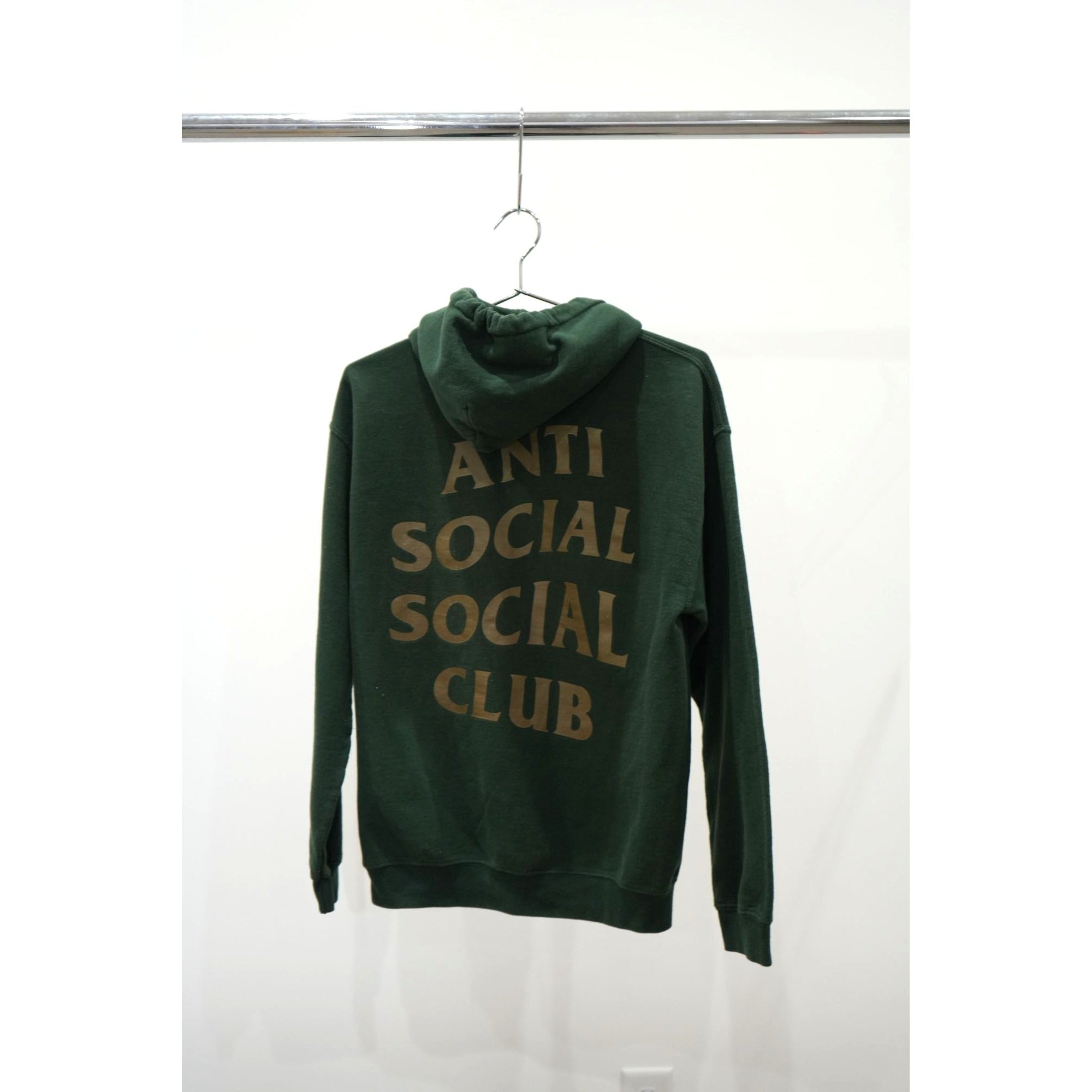 Retail Anti Social Social Club Drawstring Pullover Hoodie Green See Dimension Men s