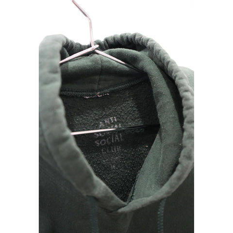 "Retail" Anti Social Social Club Drawstring Pullover Hoodie Green (See Dimension) Men's