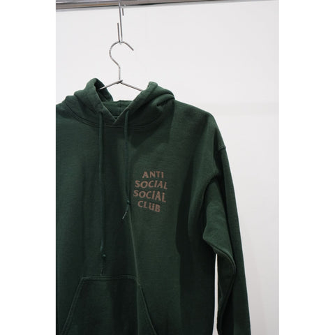 "Retail" Anti Social Social Club Drawstring Pullover Hoodie Green (See Dimension) Men's