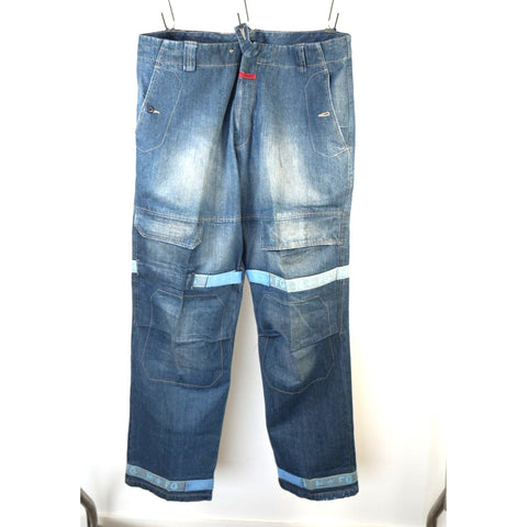 "Retail" VTG Marithe Francois Girbaud M+FG Shuttle Tape Denim Wide Leg Jeans 42x33