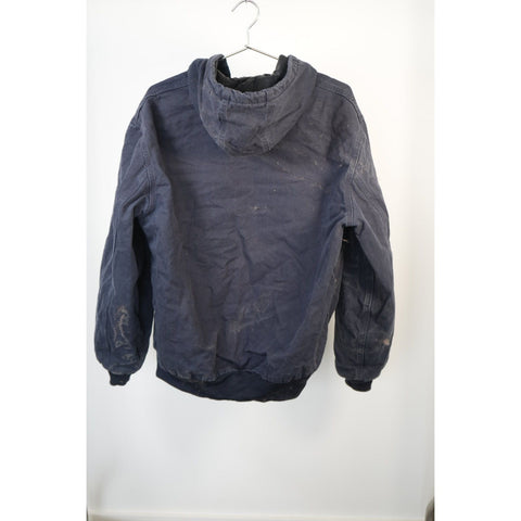 "Retail" Vintage Carhartt J280 MDT Quilt Lined Canvas Full Zip Active Jacket Navy M
