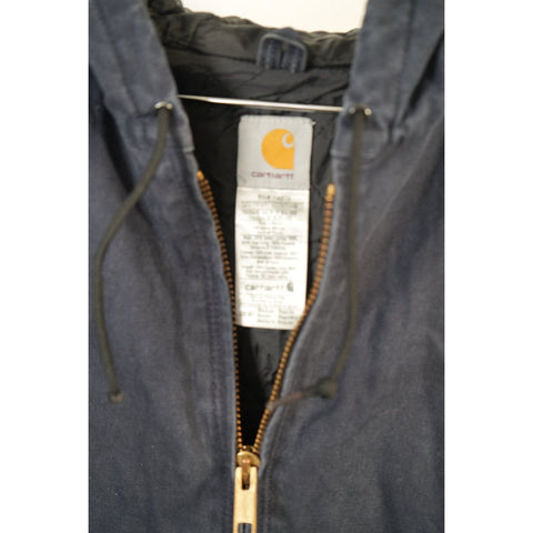 "Retail" Vintage Carhartt J280 MDT Quilt Lined Canvas Full Zip Active Jacket Navy M